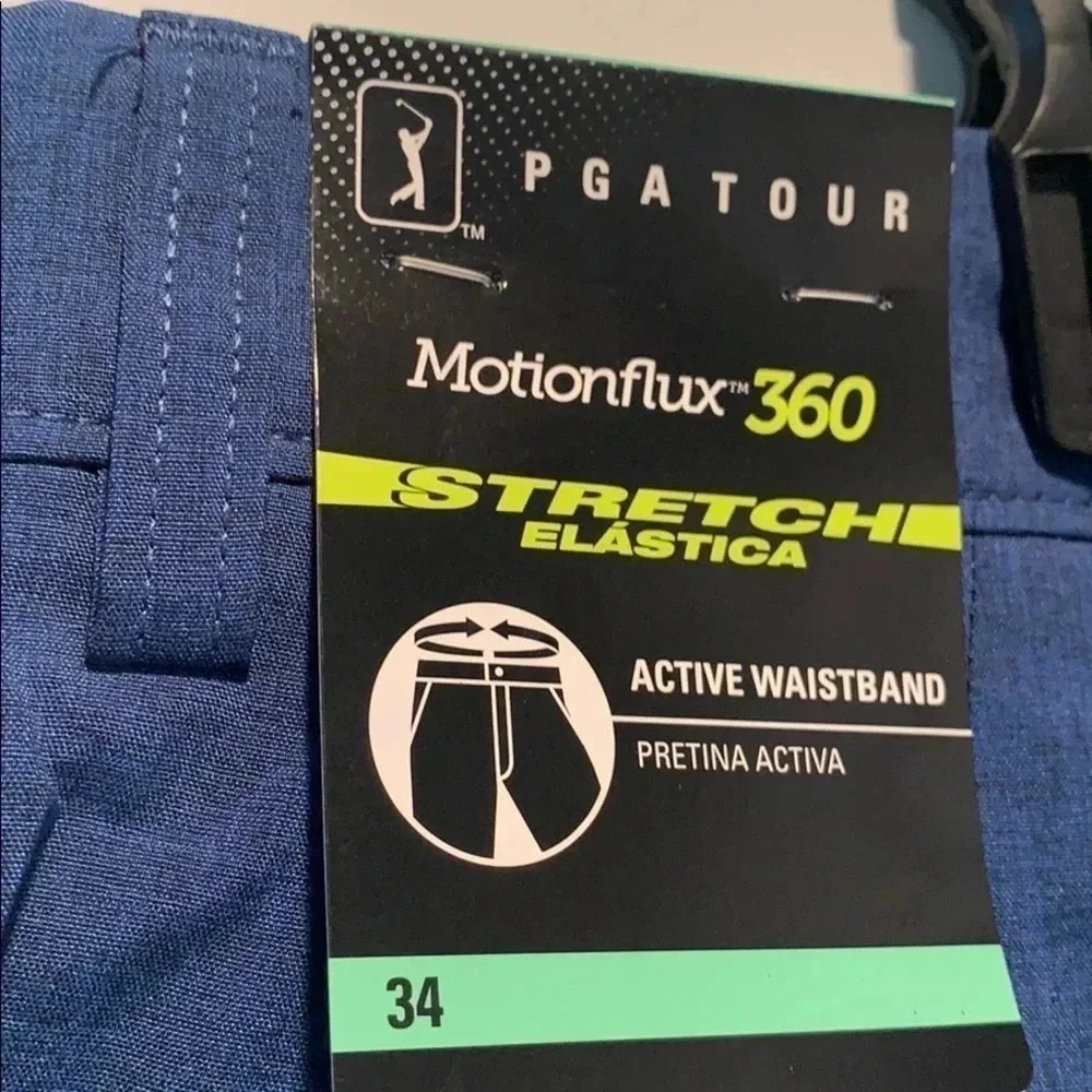 Men’s PGA Performance Stretch Golf Shorts Blue NWT